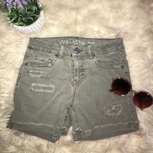 Olive Denim Distressed Shorts Sz 0